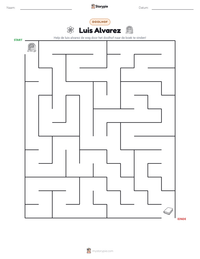 Luis Alvarez afdrukbare werkblad voorbeeld