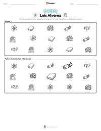Luis Alvarez printable worksheet preview