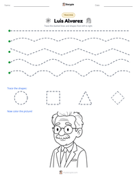 Luis Alvarez printable worksheet preview