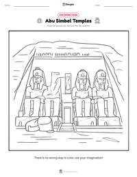 Abu Simbel Temples printable worksheet preview