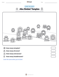 Abu Simbel Temples printable worksheet preview