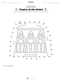 Vista previa de la hoja de trabajo imprimible de Templos de Abu Simbel