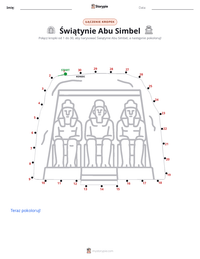 Podgląd drukowalnego arkusza ćwiczeń Świątynie Abu Simbel
