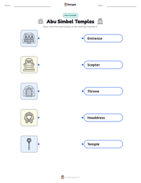 Abu Simbel Temples printable worksheet preview