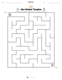 Abu Simbel Temples printable worksheet preview