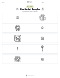 Abu Simbel Temples printable worksheet preview