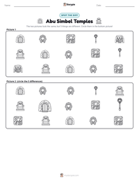 Abu Simbel Temples printable worksheet preview