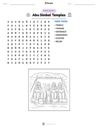 Abu Simbel Temples printable worksheet preview