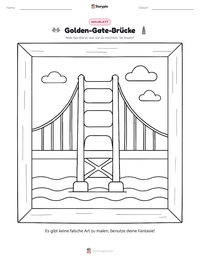 Golden-Gate-Brücke druckbare Arbeitsblatt Vorschau
