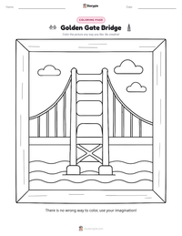 Golden Gate Bridge printable worksheet preview