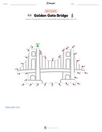 Golden Gate Bridge printable worksheet preview