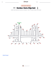 Golden Gate Köprüsü yazdırılabilir çalışma sayfası önizlemesi