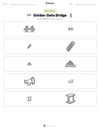 Golden Gate Bridge printable worksheet preview