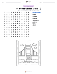 Anteprima della scheda stampabile di Ponte Golden Gate