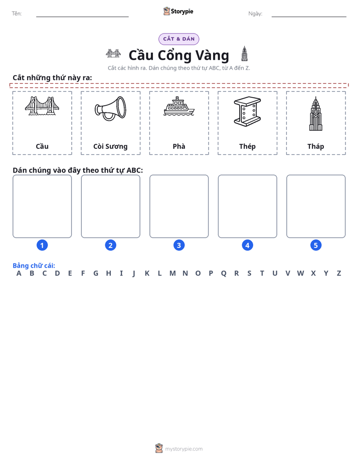 Cắt & Dán Chữ Cái