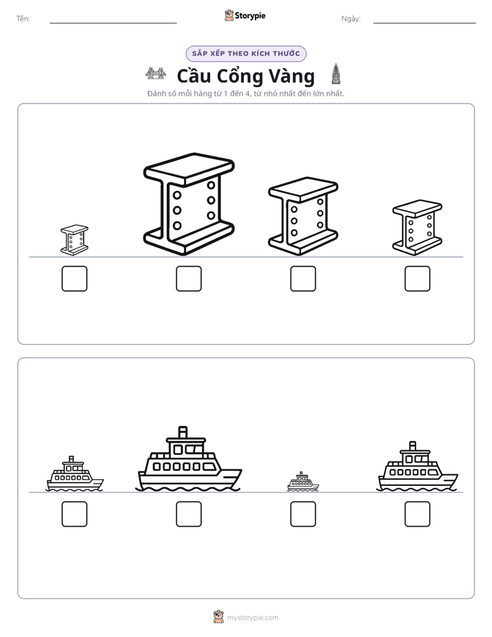 Thứ Tự Kích Thước