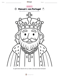 Manuel I. von Portugal druckbare Arbeitsblatt Vorschau