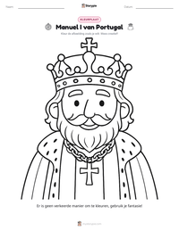 Manuel I van Portugal afdrukbare werkblad voorbeeld