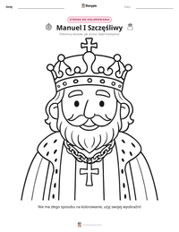 Podgląd drukowalnego arkusza ćwiczeń Manuel I Szczęśliwy