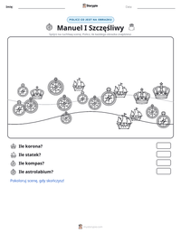 Podgląd drukowalnego arkusza ćwiczeń Manuel I Szczęśliwy