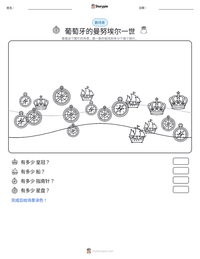 葡萄牙的曼努埃尔一世 可打印工作表预览