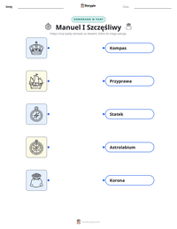 Podgląd drukowalnego arkusza ćwiczeń Manuel I Szczęśliwy