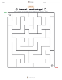 Manuel I van Portugal afdrukbare werkblad voorbeeld