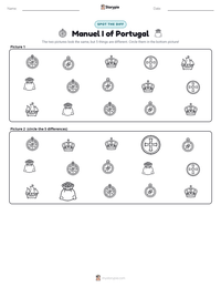 Manuel I of Portugal printable worksheet preview