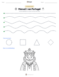 Manuel I van Portugal afdrukbare werkblad voorbeeld
