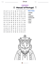 Manuel I of Portugal printable worksheet preview