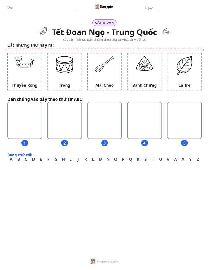 Cắt & Dán Chữ Cái