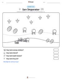 Sarı İmparator yazdırılabilir çalışma sayfası önizlemesi