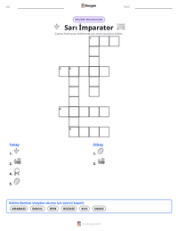 Sarı İmparator yazdırılabilir çalışma sayfası önizlemesi