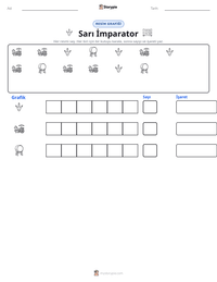 Sarı İmparator yazdırılabilir çalışma sayfası önizlemesi