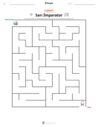 Sarı İmparator yazdırılabilir çalışma sayfası önizlemesi