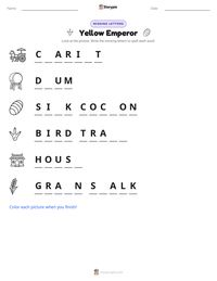 Yellow Emperor printable worksheet preview
