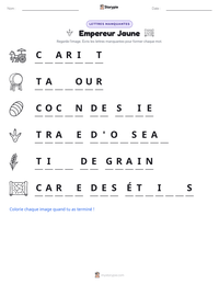 Aperçu de la feuille de travail imprimable Empereur Jaune