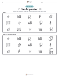 Sarı İmparator yazdırılabilir çalışma sayfası önizlemesi