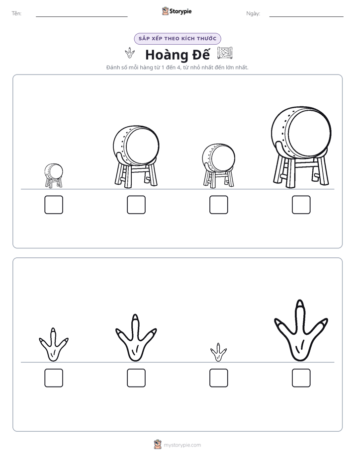 Thứ Tự Kích Thước