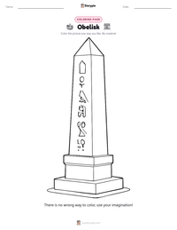 Obelisk printable worksheet preview