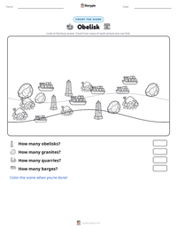 Obelisk printable worksheet preview