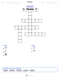 Obelisk printable worksheet preview