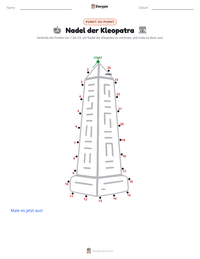 Nadel der Kleopatra druckbare Arbeitsblatt Vorschau