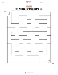 Nadel der Kleopatra druckbare Arbeitsblatt Vorschau