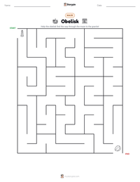 Obelisk printable worksheet preview