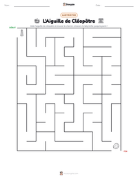 Aperçu de la feuille de travail imprimable L'Aiguille de Cléopâtre