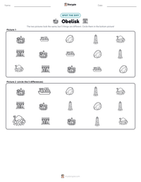Obelisk printable worksheet preview
