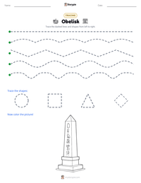 Obelisk printable worksheet preview