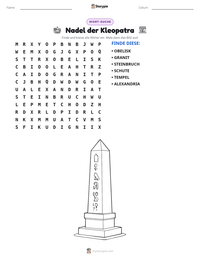 Nadel der Kleopatra druckbare Arbeitsblatt Vorschau