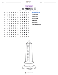 Obelisk printable worksheet preview